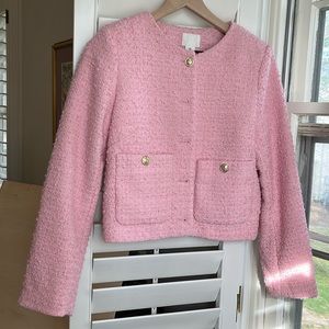 🎀H&M Pink Tweed. Button Blazer🎀